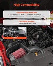 Cold Air Intake, 3.94 Inch Cold Air Intake System  Heat Shield Compatible with