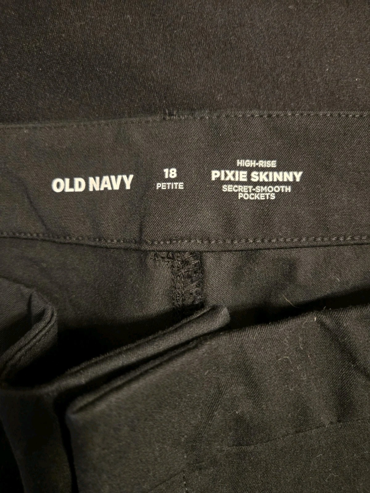 Womens Old Navy Solid Black High Rise Pixie Skinn… - image 3