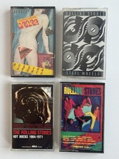 Rolling Stones Cassette Lot of 4 Hot Rocks Dirty Work Steel Wheels Undercover