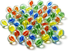 Marbles for Kids 40 Cat  S Eye Glass Balls, Uniform 16Mm 0.63"   Colorful Glass