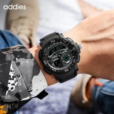 46MM ADDIESDIVE Military Quartz Diver Watch Men Silicone Waterproof Luminous NEW