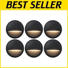 LED Landscape Stair Riser Lighting, 12V AC/DC, 6-Pack