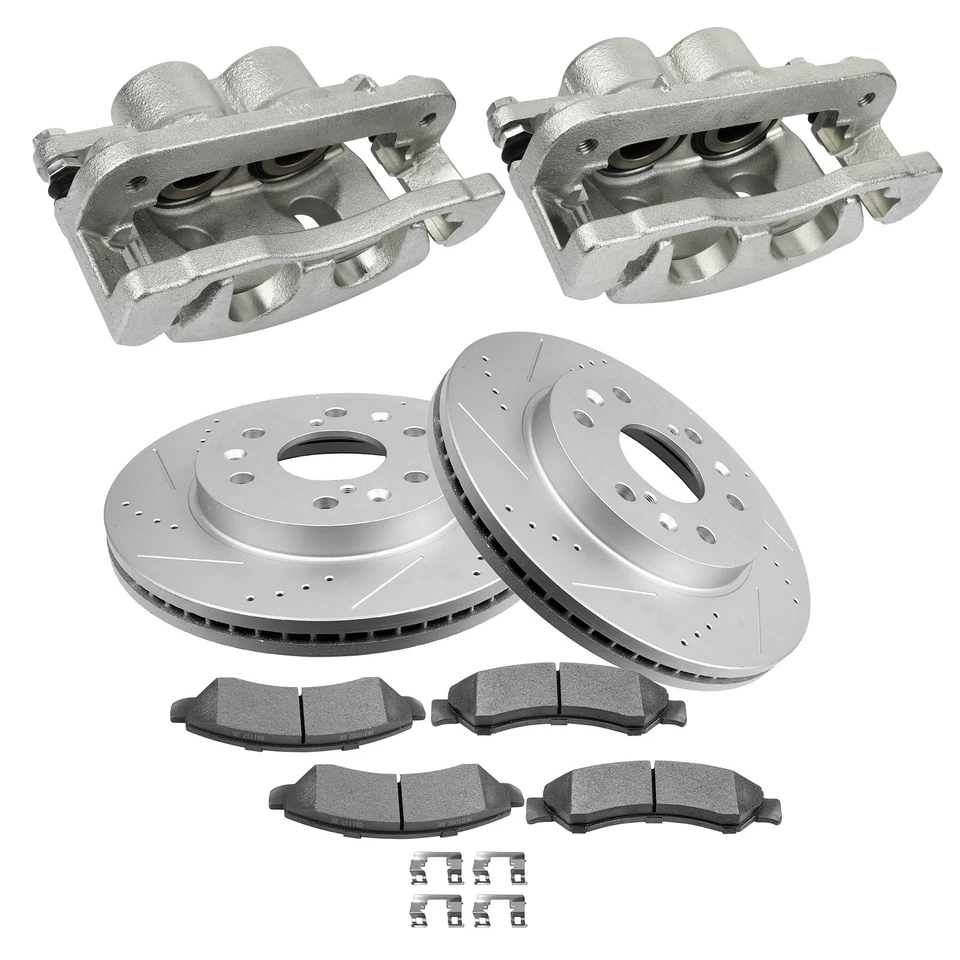 Front Brake Calipers Rotors and Ceramic Pads For 2007-2008 CADILLAC ESCALADE?ESV - Изображение 4 из 4