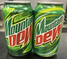 MOUNTAIN DEW 12oz. EMPTY Soda Can Lot Of 2, BGSU Bowling Green St. Falcons FB