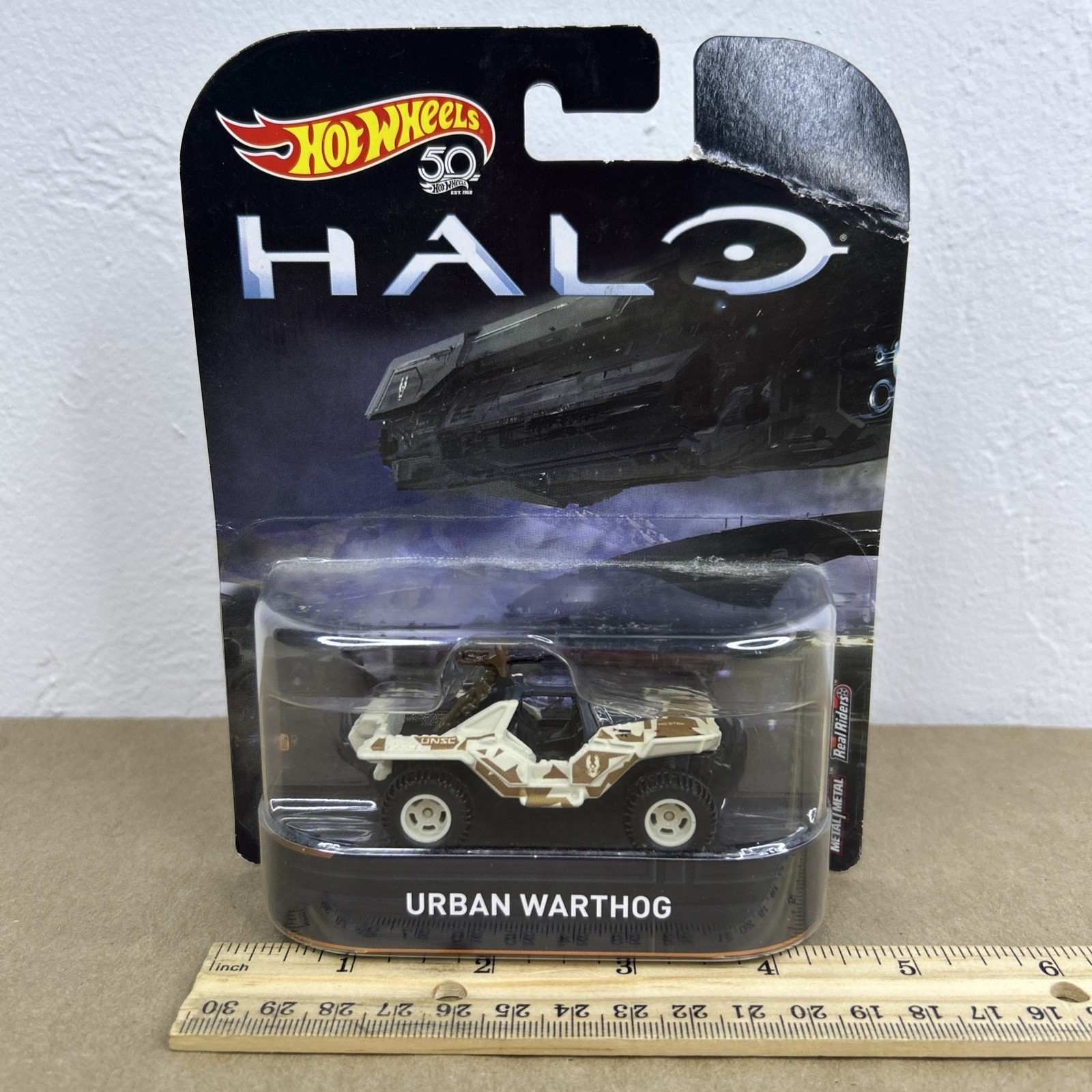 NEW Halo UNSC WARTHOG Hot Wheels Collector Mattel Diecast 2017 Real Riders RARE