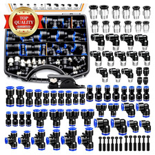 81PCS Quick Connect Air Hose Fittings Kit 1/8,1/4,3/8,1/2 Inch  Push to Connect