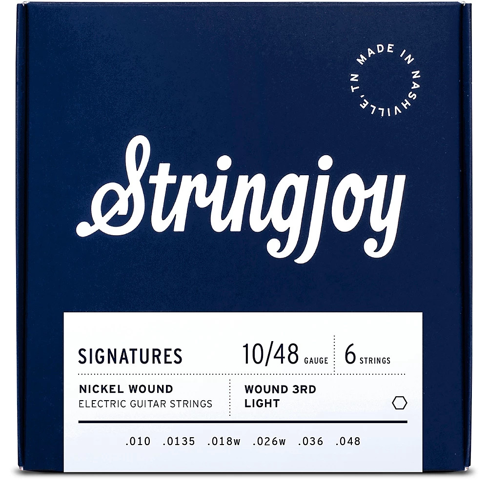 Stringjoy 6-струнные электрогитарные струны с никелевой обмоткой 10 - 48 3-я обмотка 2990₽