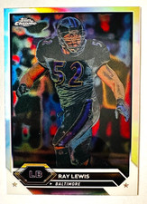 2023 Topps Chrome Composite Ray Lewis Reverse Negative Refractor Card #20!