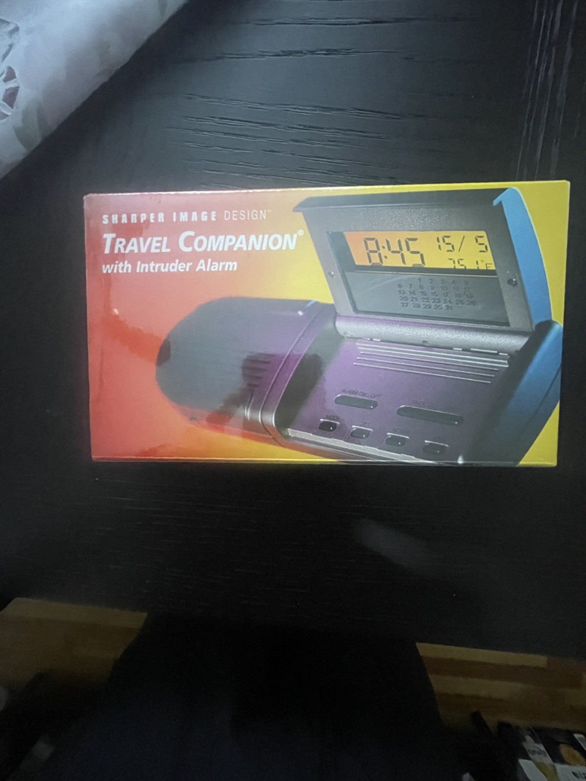 Sharper Image Design Travel Companion Alarm Clock With Intruder Alarm NIB Sealed