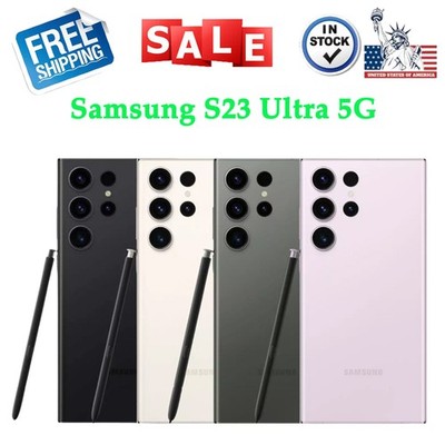 NEW Samsung Galaxy S23 Ultra (5G) S918U 256GB Factory Unlocked Smartphone 6.8''