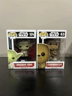 Funko Pop! Vinyl: Star Wars Dagobah Yoda #124 & Chewbacca #63  LOT OF 2