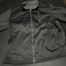 Swiss Tech Mens  XL Black Zipper Front Size 46 - 48 Fleece Lined Shell