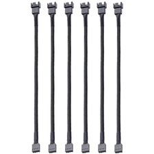6 Stück 4-Pin PWM Lüfter Verlängerungskabel - Hochwertige Nylonqualität 26cm