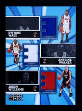 2005-06 Luxury Box Courtside /25 SP Relics Dwyane Wade Antoine W. Jason Williams