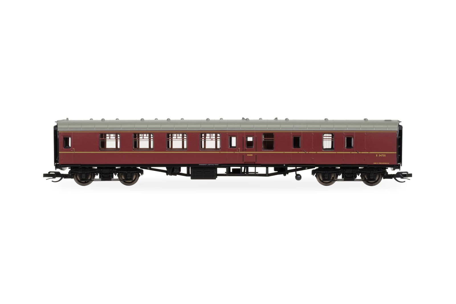 Hornby TT4002 TT Gauge BR Mk1 Brake Second Corridor Coach E34735 BR Maroon