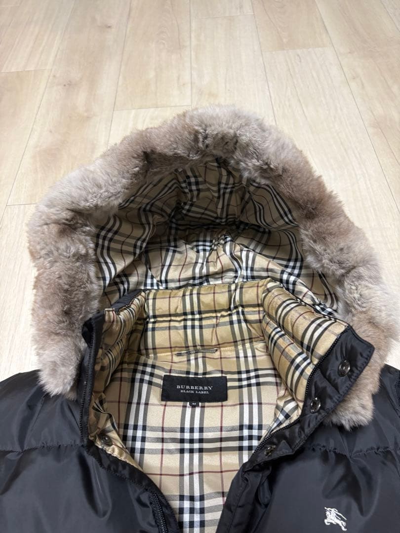 BURBERRY BLACK LABEL Men's Hooded Down Jacket, Size M, Black thumbnail 11