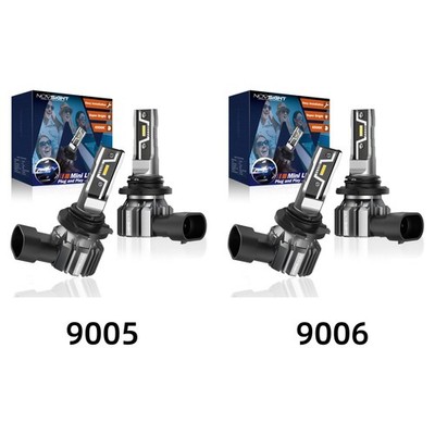 NOVSIGHT 9006 9005 LED Headlight Bulbs Kit Bright White 6500K 20000LM Fanless 4x
