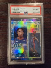 Jaden Ivey 2022-23 Panini Contenders #13 Permit To Dominate SSP Rookie PSA 10