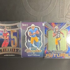 Panini Rookie NFL Daniels Commanders Hampton Chargers Johnson Steelers Lot (3)