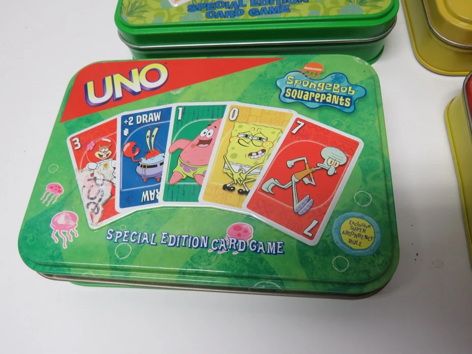 VTG SIMPSONS + SPONGEBOB 2002  2006 UNO Special Edition Collectors Tin Complete - Image 3 of 4