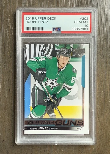 2018-19 Upper Deck Series One Young Guns Roope Hintz #202 PSA 10 GEM MT Rookie