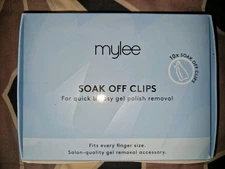 Mylee Soak Off Nail Clips 10 Piece Set Acrylic Gel Polish Remover Home Salon NEW