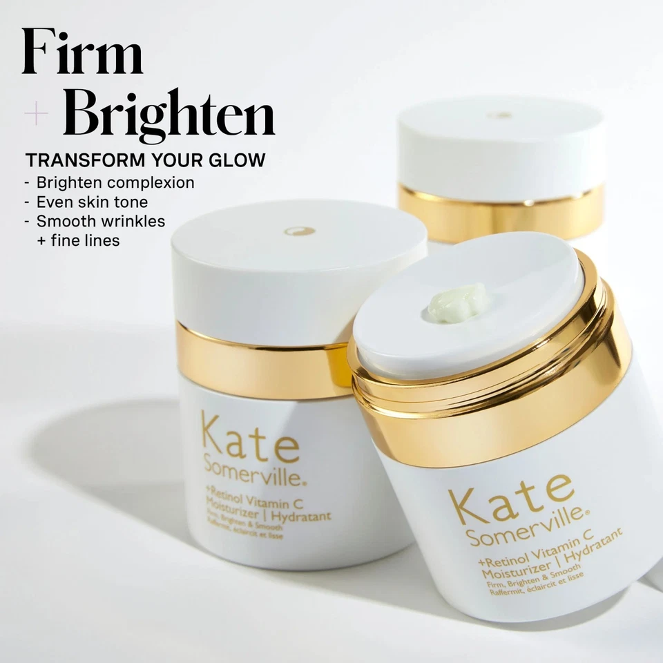 Kate Somerville +Retinol Hidratante Vitamina C Firme & Brighten 1,7 fl oz *NOVO - Imagem 2 de 4