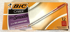 Bic Cristal Xtra Smooth Ballpoint Pens Medium Red 12 Pack New
