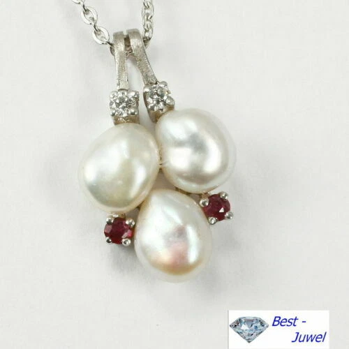 Perle Rubin Echtschmuck-Halsketten & -Anhänger