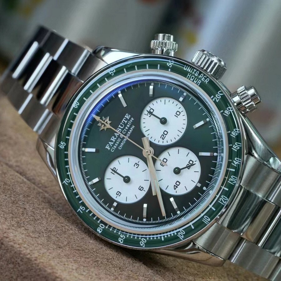 Farasute 4130 Chrono Watch Green
