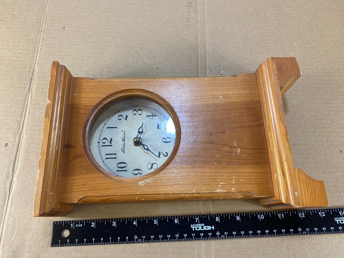 EddieBauer Wooden Mantel Clock 置き時計 レア EddieBauer Wooden Mantel Clock 置き時計 レア - メルカリ