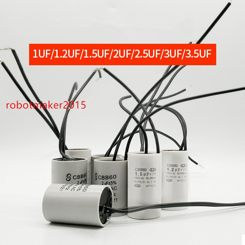 CBB60 2UF/2.5UF/3UF/3.5UF/1.2UF/1.5UF/1UF 450VAC Motor Start 
