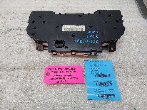 07.5-10 Chevrolet GMC Sierra Diesel Compteur de Vitesse Dash Jauge Grappe Metric - Photo 14 sur 18