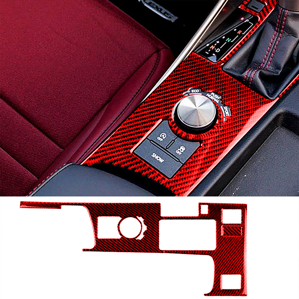 For Lexus IS250 IS350 2014-18 Red Carbon Fiber Gear Panel Interior