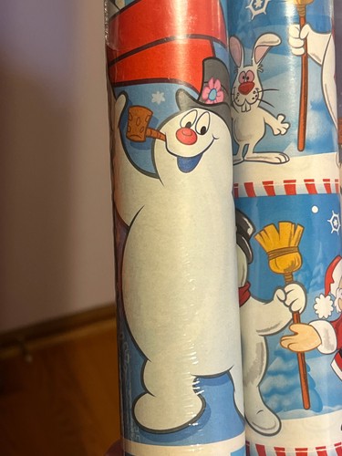 RARE ☃️ Amer Greetings™ 3-Roll Gift Wrap Frosty the Snowman 60 sq ft Toys R Us - Picture 8 of 12