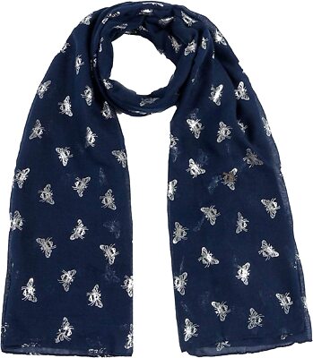 Damen Damen verschiedene Tiermuster Schal Schal Halstuch mit Glitzer Bling Folie