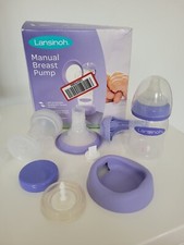 New Lansinoh Manual Breast Pump Set Portable for Travel ComfortFit BPA BPS Free