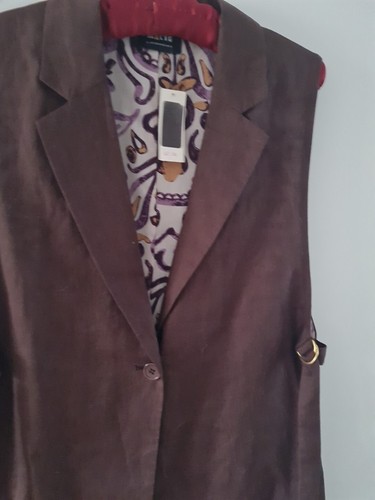 Maeve Anthropologie Sleeveless Linen Jacket - Picture 4 of 10