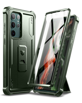 Dexnor Full Body Case for Samsung Galaxy S22 Ultra 5G Shockproof with Kickstand