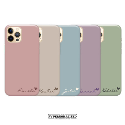 Personalisierte Handyhülle mit individuellem Namen Silikon Cover für iPhone 15 14 13 12 11 XR