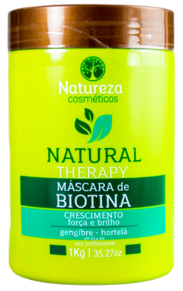 Professional Natural Therapy Organic Biotin Mint Ginger Mask 1Kg Natureza