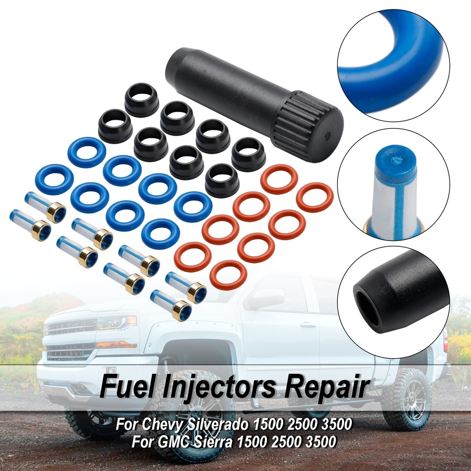 Fuel Injector Repair Seal Kit Fit Chevy Silverado For GMC Sierra 1500
