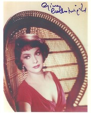 GINA LOLLOBRIGIDA Original Autogramm signiertes 20x25 Großfoto Top Portrait