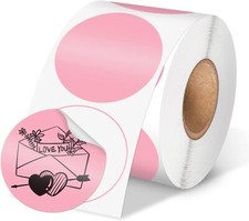 Phomemo 2 Color Circle Thermal Label, Self-Adhesive 2''x2'' 750 pcs, Pink