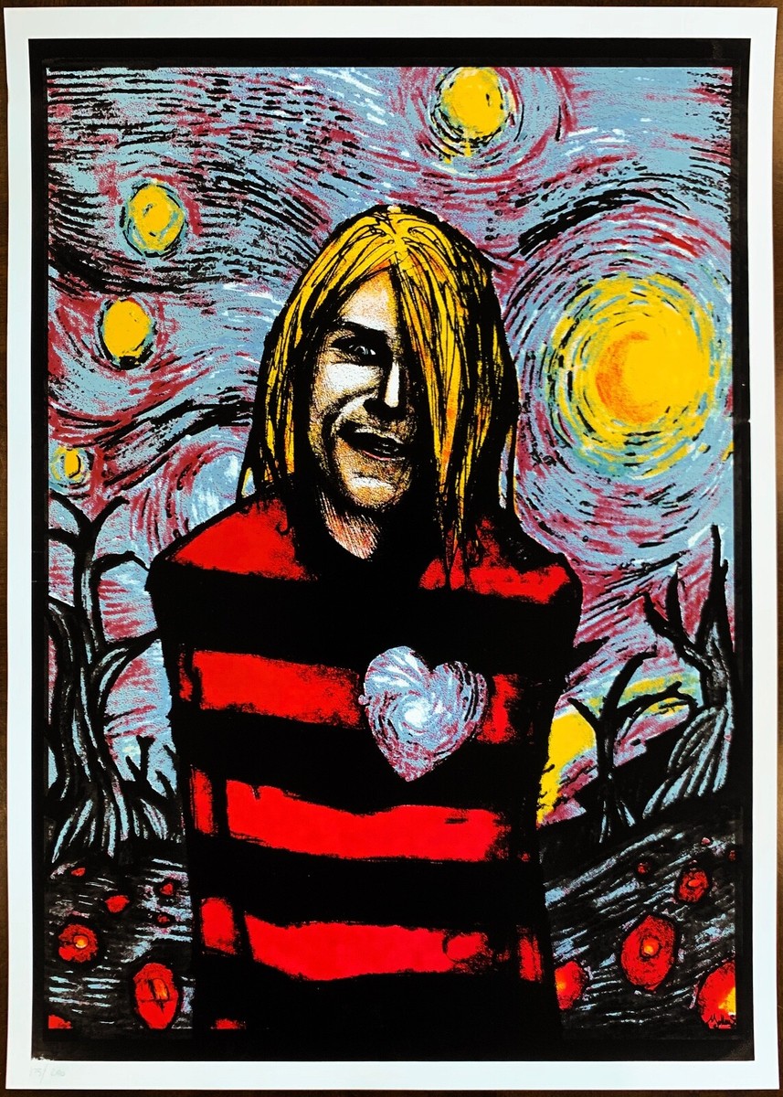 油絵原画　Kurt Cobain Kurt Cobain - oil on canvas 6x8” This painting is sold