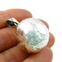 Hm Hallmarked Sterling 925 Silver Ball Bead Bolo Chime Pendant Hm Hallmarked Sterling 925 Silver Ball Bead Bolo Chime Pendant