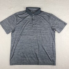 Under Armour The Performance Polo Shirt Mens XL Gray Heathered Short Sleeve
