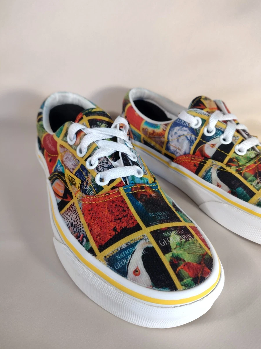 Vans x National Geographic Red Yellow Green Size 3UK 35EU Limited Edition