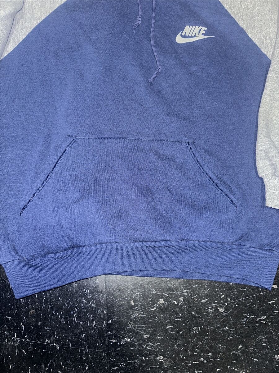 Vintage 70's Nike XL Hoodie Gray Blue w Orange Tag Swoosh Vintage 70's Nike XL Hoodie Gray Blue w Orange Tag Swoosh
