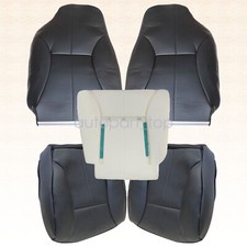 Fits 98-02 Dodge Ram Front Bottom Back Leather Seat Cover Foam Cushion Black